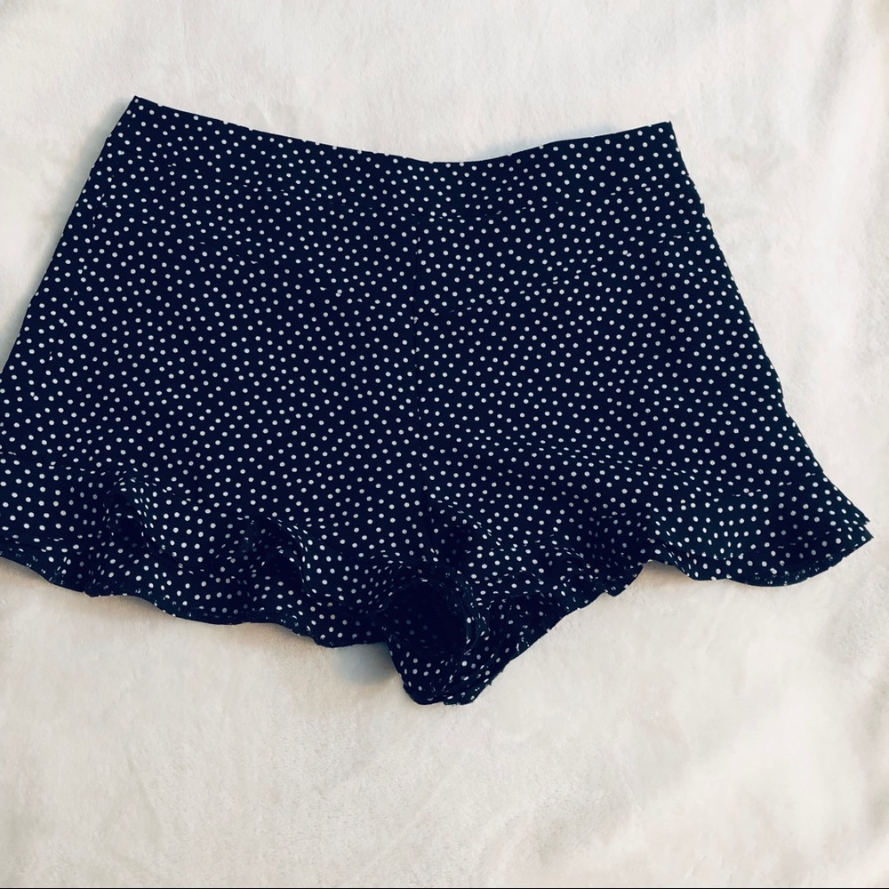 Zara Polka Dot Frill Shorts